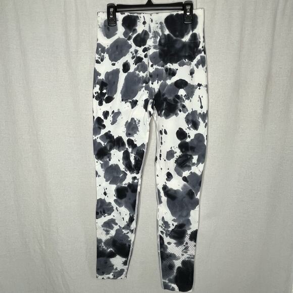 Blanc Noir Infinity High Rise Workout Legging Grey Tie Dye Ankle Detailing Small - Picture 2 of 11